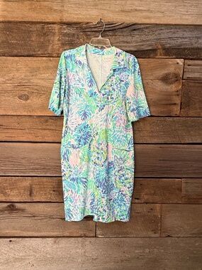 Lilly Pulitzer Quincey Shell of a Party Shift dress, Size Med